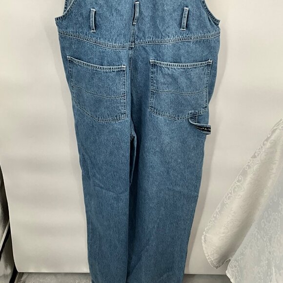 Disney Mickey Mouse Women's Denim Overalls Large Embroidered Front Pocket Adjust - Picture 7 of 11